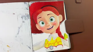 How to draw Jessie from Toy Story 5 #coloredpencil #toystory #sketchbook #disney 