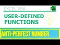 Excel VBA - User-Defined Functions Anti-Perfect Number