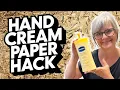 Make Faux Leather Paper at Home with Hand Cream DIY Tutorial