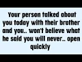 Download Lagu 🧾Your person talked about you today with their brother and you.. won't believe