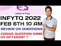 INFYTQ 2022 FEB 6th Shift - 1 Review 6th Feb 10 am Coding Questions