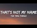 Download Lagu The Ting Tings - That's Not My Name (Lyrics)