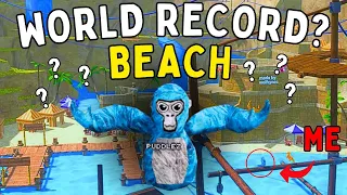 Obtaining A World Record Speedrun in Gorilla Tag Beach