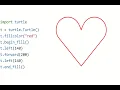 Draw Heart Using Turtle Graphics in Python
