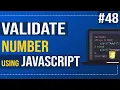 Javascript Tutorial Validate Number using JavaScript