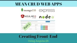 MEAN CRUD web app 02 Creating Front-End using angularJS