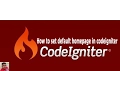 How to set default homepage in codeigniter