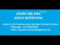 Azure SQL DBA-Mock Interview