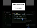 show password using js