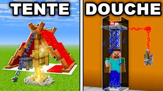 10 BUILDS HACKS que TU PEUX FAIRE sur Minecraft !