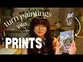 How I turn Paintings into Prints - easy affordable tutorial