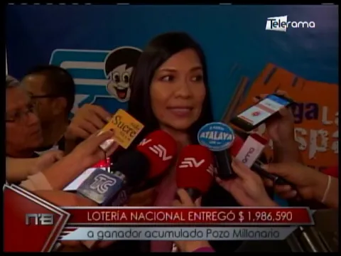 Lotería Nacional entregó $ 1.986.590 a ganador acumulado Pozo Millonario