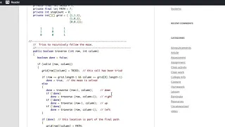 Recursive Maze Solver