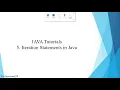 JAVA TUTORIALS ITERATION STATEMENTS IN JAVA