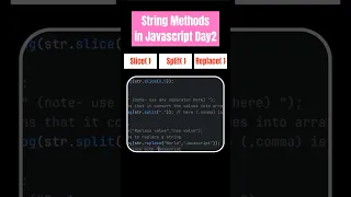 string methods in javascript day2
