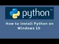 How to install Python 3 12 0 on Windows 10 OS Python Installation
