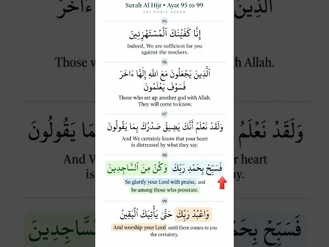 Powerful Quran Verses Against Mockery | Surah Al Hijr 95 to 99
