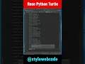 Beautiful Rose Using python turtle tutorial Draw rose