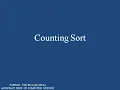 Counting Sort linear sort in c language