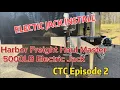 Harbor Freight Haul Master 5000 electric jack install on cargo trailer conversion episode two