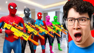 Reacting to SPIDER-MAN NERF WAR in Real Life!