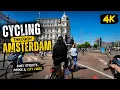 Cycling Through Sunny Amsterdam in 4K Busy Streets Parks City Vibes