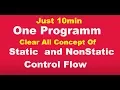 Understanding Static and Non Static Control Flow in java program