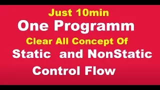 Understanding Static and Non Static Control Flow in java program
