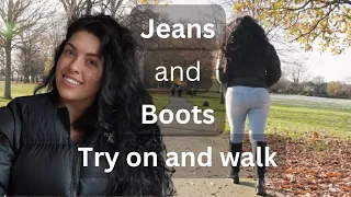 JEANS AND BOOTS TRY ON AND WALK