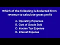 Income Statement Quiz