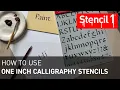 DIY Calligraphy with Stencil1 One-Inch Calligraphy Stencils Easy Lettering Tutorial