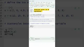 this is an example of how to create a simple scatter plot in r markdown using r-studio