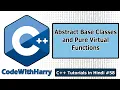 Abstract Base Class Pure Virtual Functions in C C Tutorials for Beginners