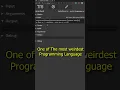 The Brainfuck Programming Language