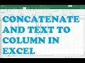Tagalog Microsoft Excel Tutorial How to use Concatenate Text to Column in Excel