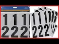 Hillman 843445 Reflective Adhesive Mailbox Number Pack 3 Black and White
