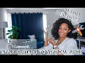 HOW TO HANG CURTAINS OVER VERTICAL BLINDS NO HOLES OR TOOLS APARTMENT FRIENDLY