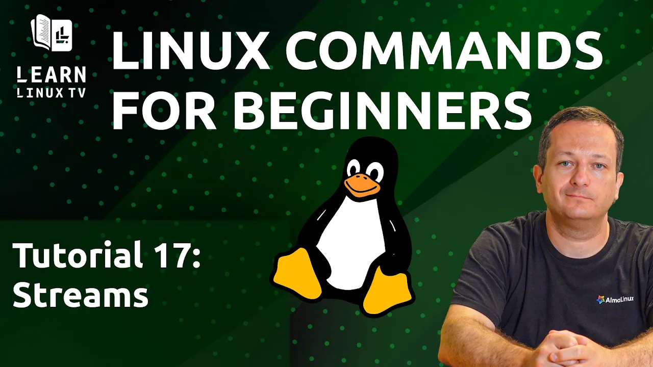 Linux Commands for Beginners 17 - Streams
