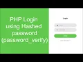 PHP Login using Hashed Password password - verify