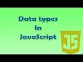 4 Data types in JavaScript