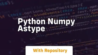 python numpy astype