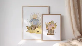 Pumpkin Fall Girls Autumn Watercolor Clipart