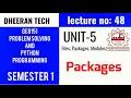 GE8151 PROBLEM SOLVING AND PYTHON PROGRAMMING PSPP Manojkumar Lectures packages