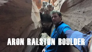 How to find the Aron Ralston rock Location of 127 hours in Bluejohn Canyon