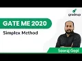 Simplex Method GATE ME 2020 Industrial Engg Gradeup