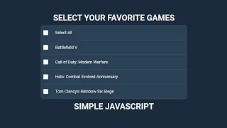 JavaScript Check All Checkboxes
