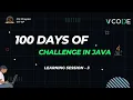 Java Learning Session-3 100 Days Of Coding In Java V-CODE CSI VIT-AP