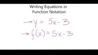 Alg1 4 6 Writing Equations in Function Notation