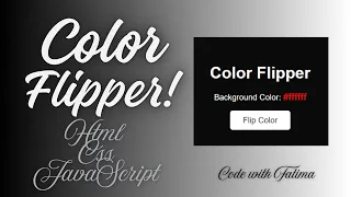 Color Flipper App using HTML CSS JavaScript Beginner JavaScript Project