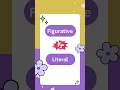 Figurative vs Literal Language Easy English Explanation